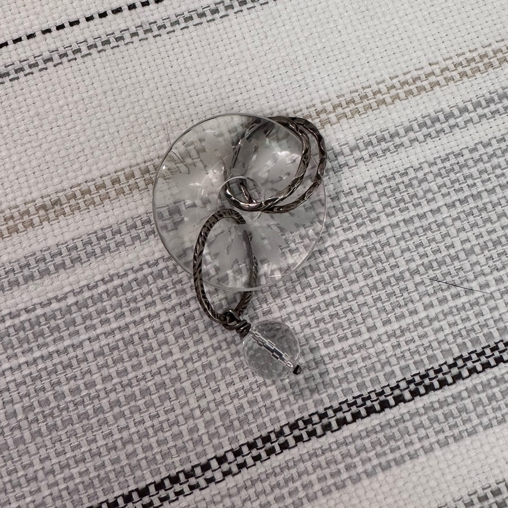 Silpada clear stone and Sterling Silver charm